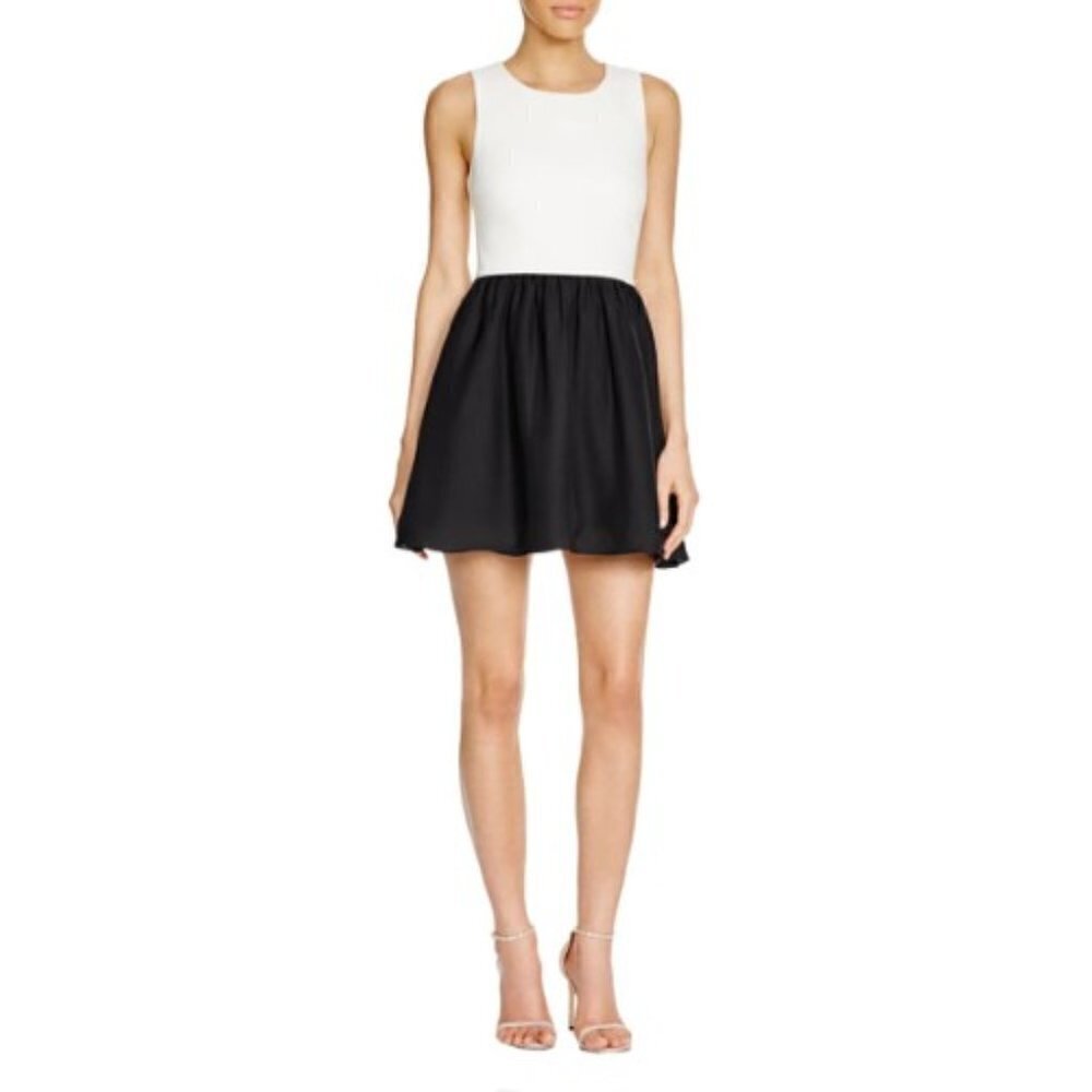 Likely Women's Colorblock Sleeveless Party Dress Size 4 New w. Tags Black White
